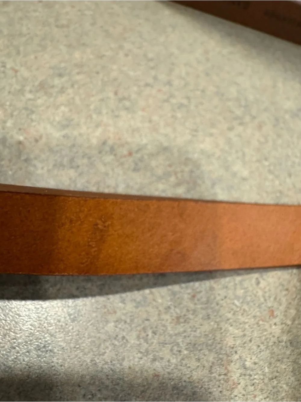 Banana Republic Men’s Brown Leather Belt with Brass Buckle